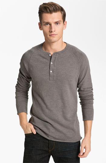Rag & Bone Raglan Henley Charcoal
