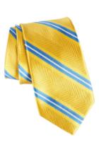 Men's Nordstrom Men's Shop Stripe Silk Tie, Size X-long - Metallic