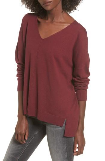 Women's Leith V-neck Sweater, Size - Red