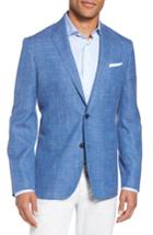 Men's Monte Rosso Trim Fit Wool Blend Blazer R - Blue