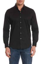 Men's Robert Graham Caruso Tailored Fit Sport Shirt - Black