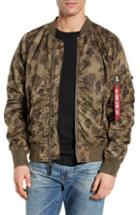 Men's Alpha Industries L-2b Blood Chit Reversible Bomber Jacket - Green
