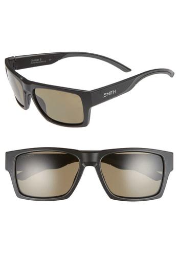 Women's Smith Outlier 2 57mm Chromapop(tm) Square Sunglasses - Matte Black