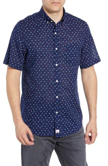 Men's Vineyard Vines Murray Lures Slim Fit Sport Shirt, Size - Blue