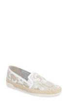 Women's Donald J Pliner Pamela Brocade Slip-on Sneaker M - White