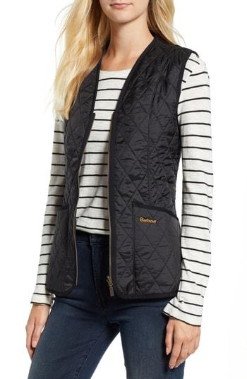 Women's Barbour Betty Quilted Vest Us / 8 Uk - Black