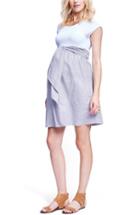 Women's Maternal America Scoop Neck Maternity Dress - White
