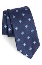 Men's Nordstrom Men's Shop Oxford Neat Silk Tie, Size X-long - Blue