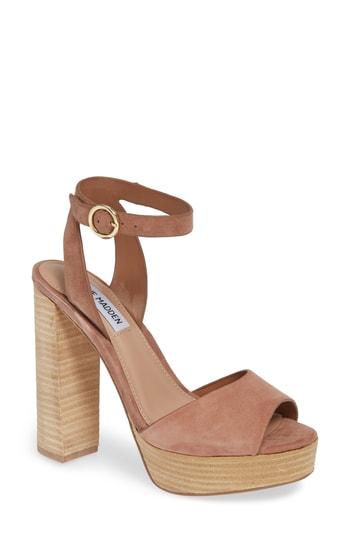 Women's Steve Madden Madeline Platform Sandal .5 M - Brown