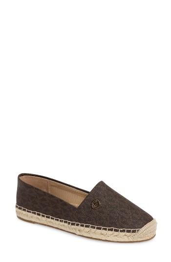 Women's Michael Michael Kors 'kendrick' Slip-on Espadrille Flat .5 M - Brown