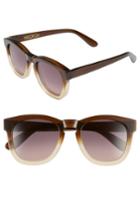 Women's Wildfox 'classic Fox' 50mm Retro Sunglasses - Amber Tortoise/ Brown Solid