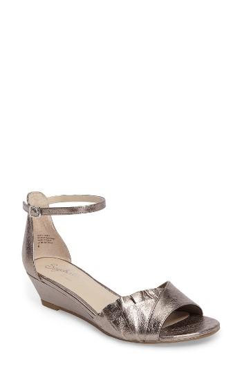 Women's Seychelles Coffee Wedge Sandal M - Metallic