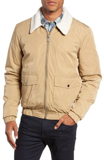 Men's Jack Wills Forton Aviator Jacket - Beige