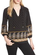 Women's Michael Michael Kors Paisley Garden Border Top - Black