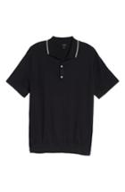 Men's J.crew Tipped Sweater Polo, Size - Blue