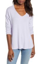 Women's Gibson Fleece V-neck Top - Purple