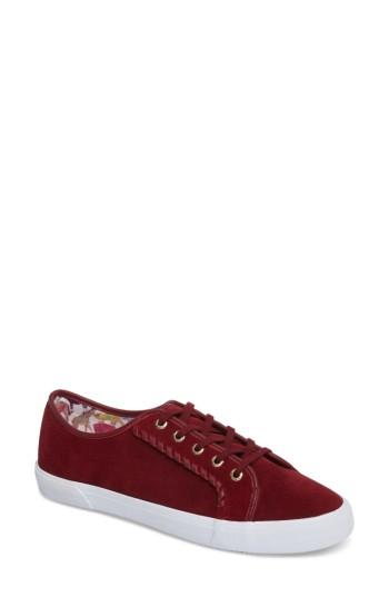 Women's Jack Rogers Carter Sneaker M - Burgundy