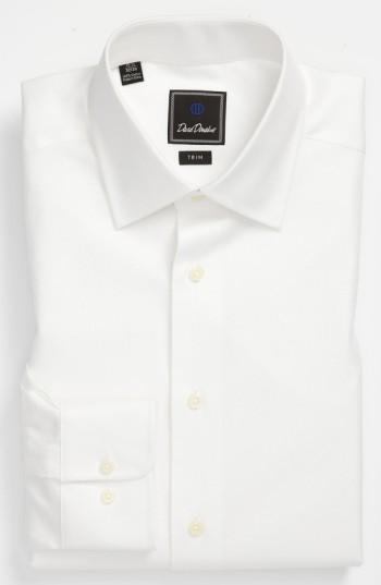 Men's David Donahue Trim Fit Dress Shirt - 32/33 - White