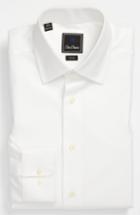 Men's David Donahue Trim Fit Dress Shirt - 32/33 - White
