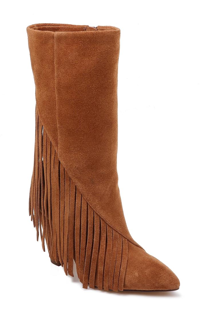 Women's Splendid Camron Fringe Boot M - Brown