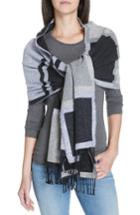Women's Eileen Fisher Checked Scarf, Size - Black
