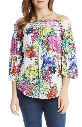 Women's Karen Kane Off The Shoulder Floral Top