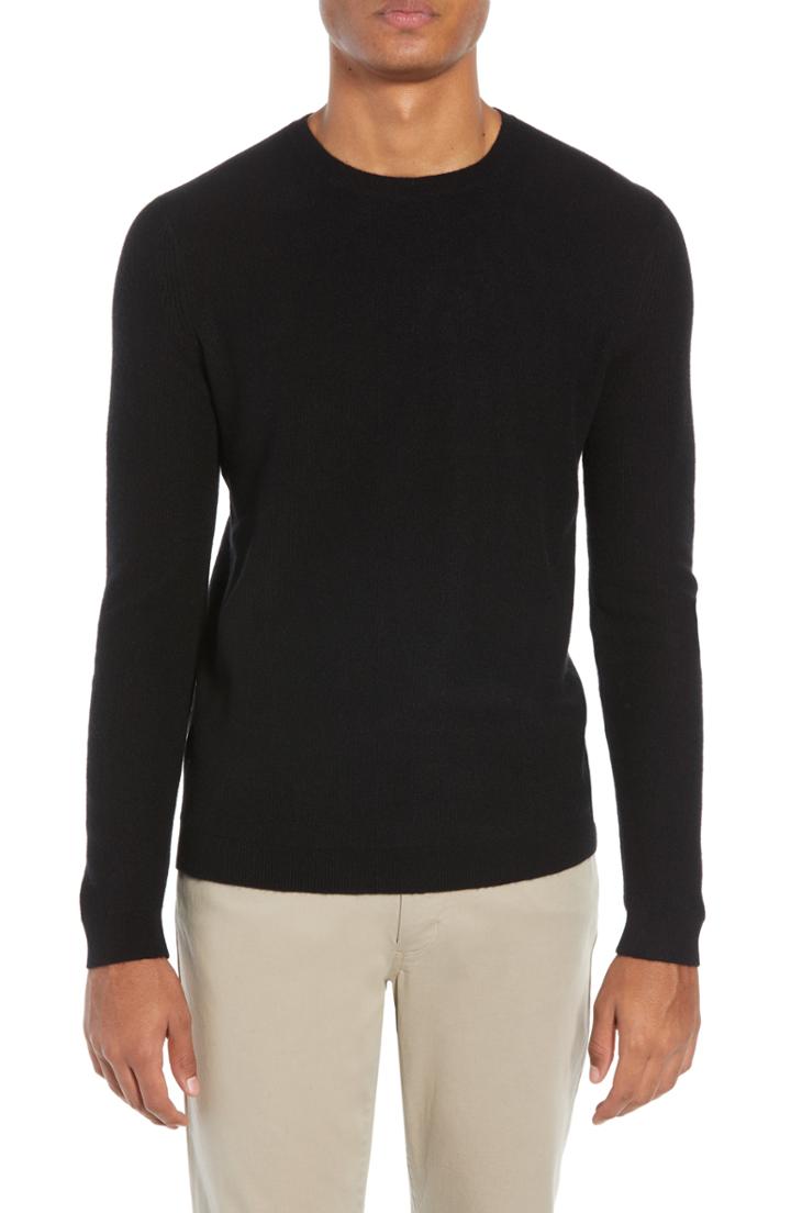 Men's Theory Medin Crewneck Cashmere Sweater - Black