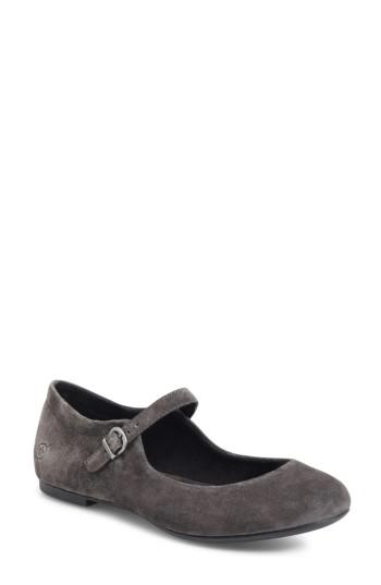 Women's B?rn Arnor Mary Jane Flat M - Grey