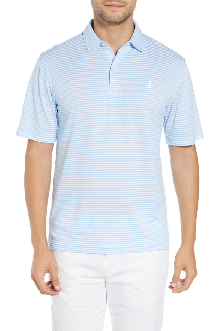 Men's Johnnie-o Bunker Regular Fit Stripe Prep-formance Polo - Blue