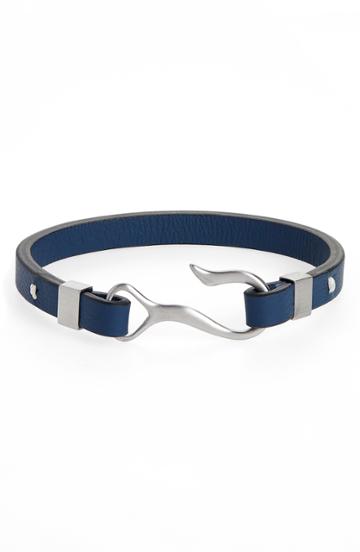 Men's Nordstrom Men's Shop Leather Hook Bracelet