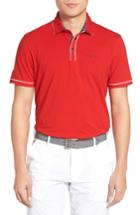 Men's Ted Baker London Playgo Piped Trim Golf Polo (m) - Red