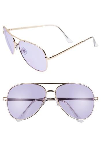 Women's Bp. Tinted Aviator Sunglasses - Silver/ Purple