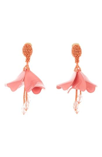 Women's Oscar De La Renta Resort 19 Small Impatiens Clip Earrings