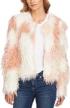 Women's Cece Shaggy Patchwork Faux Fur Jacket - White