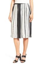 Women's Vince Camuto Stripe Pleat A-line Skirt