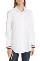 Women's Equipment Essential Rib Cuff Cotton Shirt - White