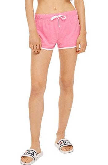 Women's Topshop Nep Runner Shorts Us (fits Like 2-4) - Pink