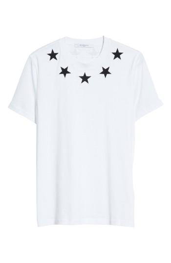 Men's Givenchy Star Applique T-shirt, Size - White