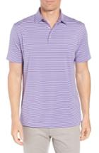 Men's Peter Millar Competition Stripe Stretch Jersey Polo - Purple