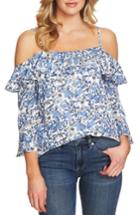 Women's Cece Ivy Print Cold Shoulder Blouse - Ivory