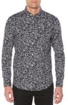 Men's Original Penguin Heritage Slim Fit Floral Poplin Shirt - Purple