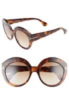 Women's Tom Ford Rachel 54mm Gradient Lens Sunglasses - Blonde Havana/ Gradient Brown