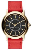Women's Marc Jacobs 'courtney' Leather Strap Watch, 34mm
