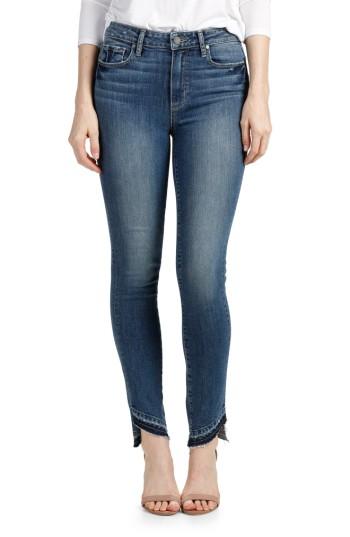 Women's Paige Transcend - Hoxton Slant Undone Hem Skinny Jeans