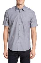 Men's James Campbell Iona Regular Fit Short Sleeve Sport Shirt - Black