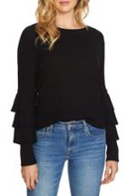 Women's 1.state Tiered Ruffle Sleeve Sweater - Black