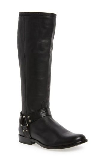 Women's Frye Phillip Harness Boot, Size 6 Regular Calf M - Black