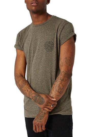 Men's Topman Geo Graphic Roller T-shirt - Green