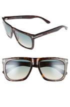 Men's Tom Ford Morgan 57mm Sunglasses - Dark Havana / Gradient Blue