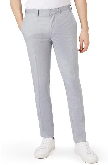 Men's Topman Skinny Fit Crosshatch Trousers